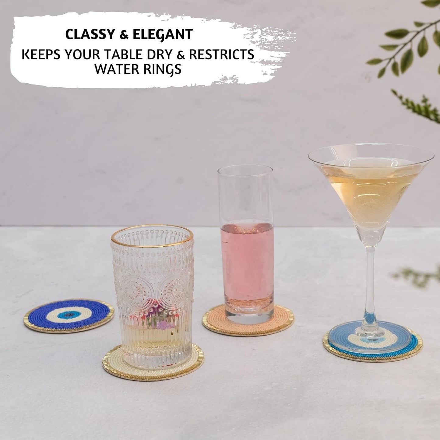 Chic Evil Eye Coasters Set