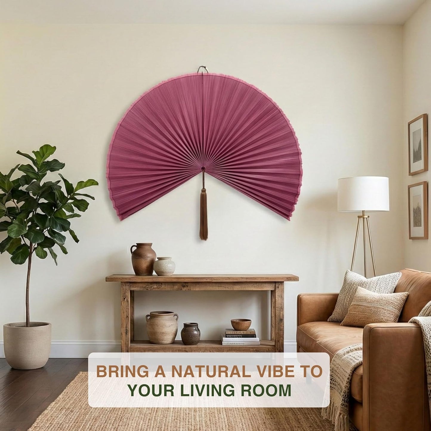 Elegant Pink Wall Fan Decor