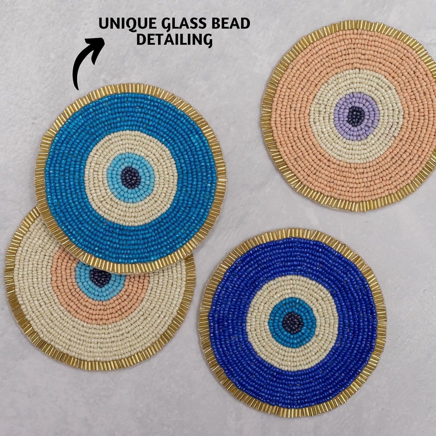 Chic Evil Eye Coasters Set