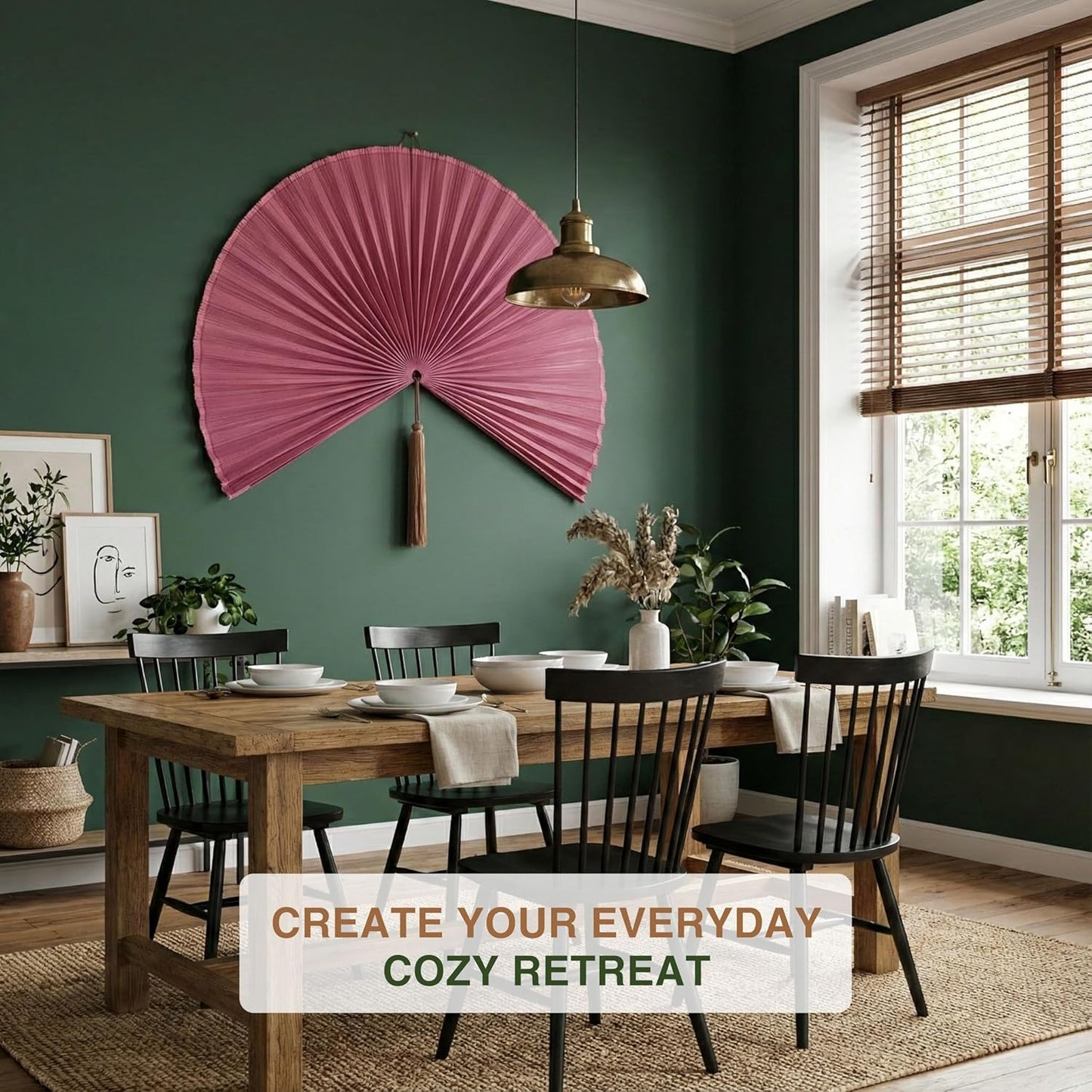 Elegant Pink Wall Fan Decor