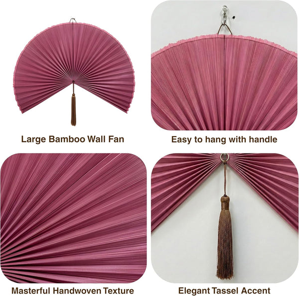 Elegant Pink Wall Fan Decor